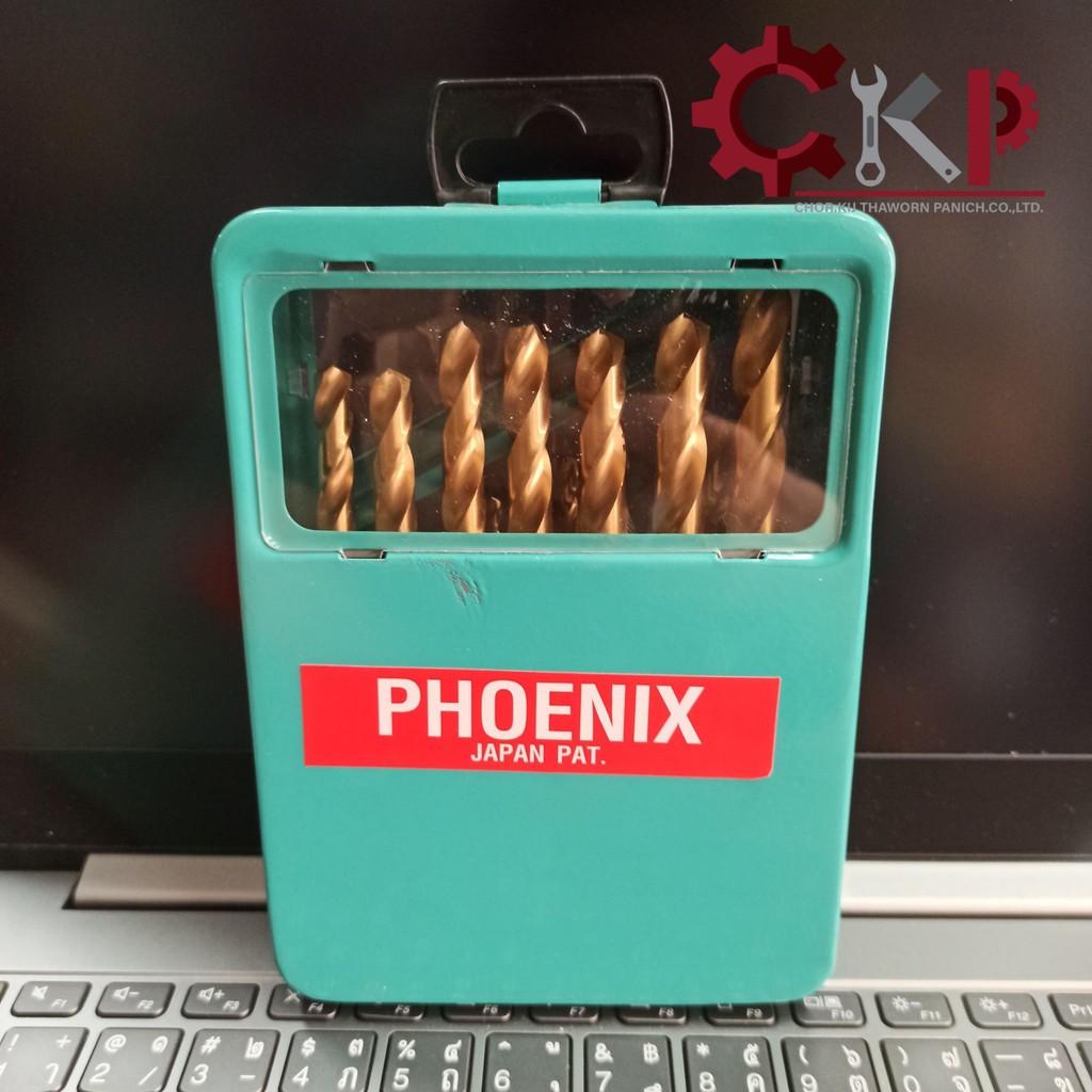 ดอกสว่านเจาะสแตนเลส-phoenix-19-ตัว-ชุด-1-10-mm-ทำจากเหล็ก-hss-ผสม-cobalt-5