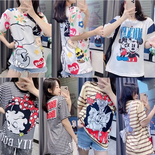 พร้อมส่ง เสื้อยืดคอกลม งานสวยน่ารัก ดูดี ทรงพอดีตัว ฟรีไซส์ ราคาคุ้มค่า สินค้าถ่ายจากสินค้าจริง