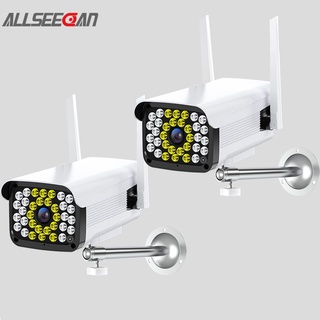 ALLSEECAN 2PC กล้องวงจรปิด กลางแจ้งกล้องรักษาความปลอดภัย กันน้ำ 2 ล้านพิกเซล HD-1080P พร้อมโหมดกลางคืน