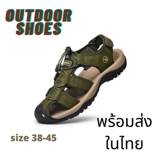 รองเท้าเดินป่า สาย แคมป์ปิ้ง เกาะยึดแน่นระบายอากาศดี ไปได้ทุกที่พื้นใส่สบายไม่อับ สินค้า สีเขียว พร้อมส่งในไทย