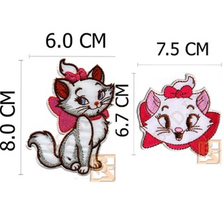 ตัวติดเสื้อ ตัวรีดเสื้อ งานปักผ้า​ Armpatch​ อาร์ม The Aristocats มารี Maree แมวมาลี มาลี Malee