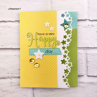 【CHE】&amp;Carbon Steel Stars Lace Stencil Paper Card Scrapbook DIY Embossing Cutting Die