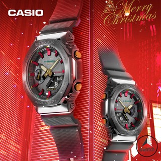 [พร้อมส่ง] คาสิโอ นาฬิกาข้อมือดิจิทัล อะนาล็อก สายสเตนเลส GM-2100CH-1A Limited Version Christmas-2100 JAM TANGAN