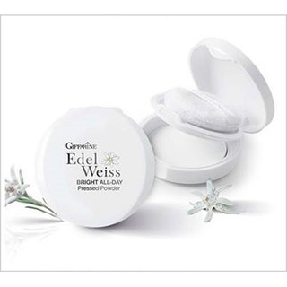 ส่งฟรี แป้งซับมัน กิฟฟารีน เอดดัลไวส์ ไบรท์ ออลเดย์ เพรสด์ พาวเดอร์ Edel weiss bright all day press powder giffarine