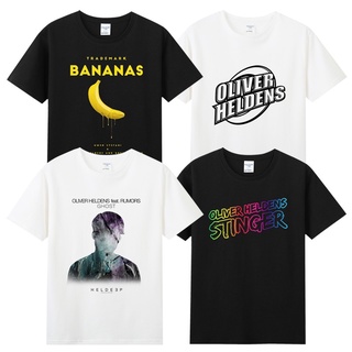 เสื้อยืดสีขาว☽﹉ฤดูใบไม้ผลิและฤดูร้อนเยาวชนใหม่ผู้ชายแขนสั้นเสื้อยืดผ้าฝ้ายรอบคอเสื้อbottomingเสื้อผ้าOLIVER HELDENSใบ้ตู
