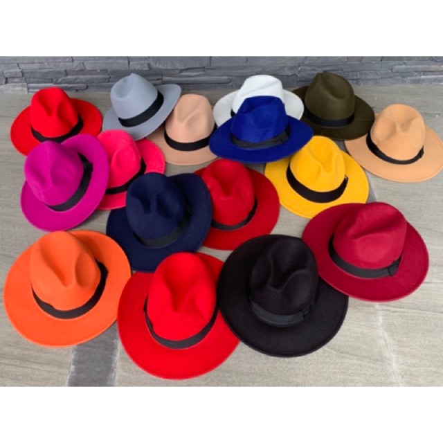 ภาพหน้าปกสินค้าหมวกปานาผ้าสักหลาด cotton ทรงสวย จากร้าน pizzcha_shop บน Shopee