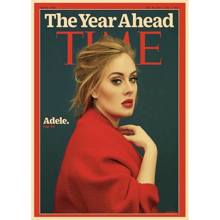 โปสเตอร์กระดาษคราฟท์-ลาย-adele-adkins-สไตล์วินเทจ-สําหรับตกแต่งบ้าน-ห้อง