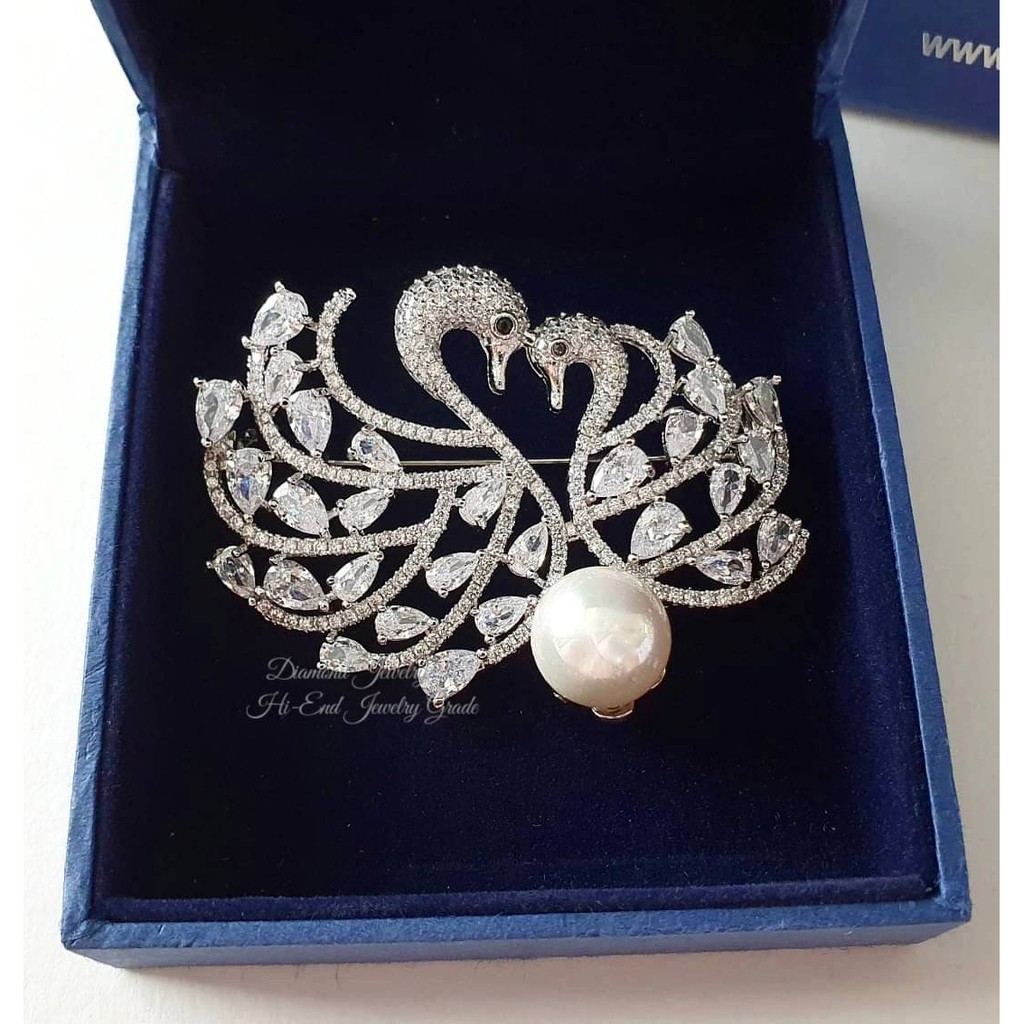 diamond-brooch-เข็มกลัดหงษ์-งานเพชร-cz-แท้ค่ะงานน่าร๊ากกก-ดูดี-งานสวยมากกกกก-เพชรใส-ไม่ขุ่นแม้แต่เม็ดเดียว