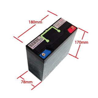 แอมป์เต็มแท้ Lifepo4 12V 32Ah แบตเตอรี่ ลิเที่ยมฟอสเฟส Bms จ่ายกระแสสูงสุด 60A เหมาะสำหรับรถไฟฟ้า ระบบโซล่าร์เซล