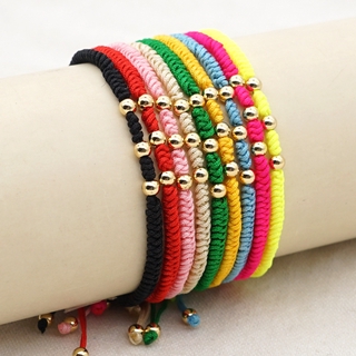 NANA 2020 Bracelet Original import Gilded Does not fade Acrylic Golden bead Small bracelet manual Beaded Couple gift Hand Strap Accessories
