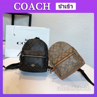 Coach แท้ มินิ กระเป๋านักเรียน กระเป๋าเป้สะพายหลัง หญิง Coach F38302