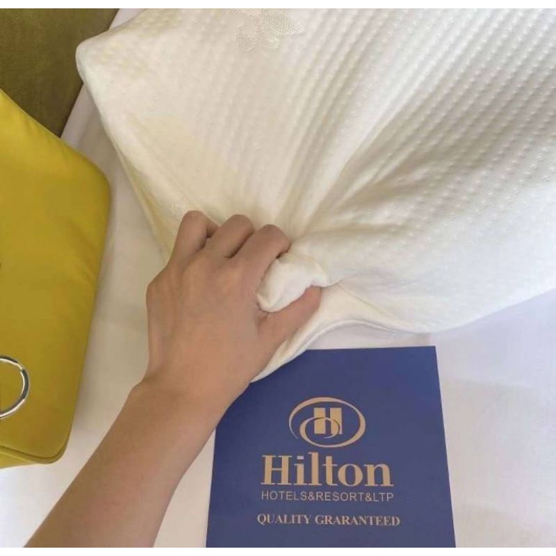 hilton-หมอนหนุนเพื่อสุขภาพ-หมอน-โรงแรม-5-ดาว-หมอนยางพาราพร้อมส่งจ้าrj001