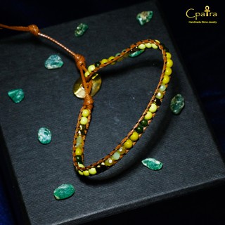 กำไลหินเชือกถัก หินมงคล Jade  (real stone) ...