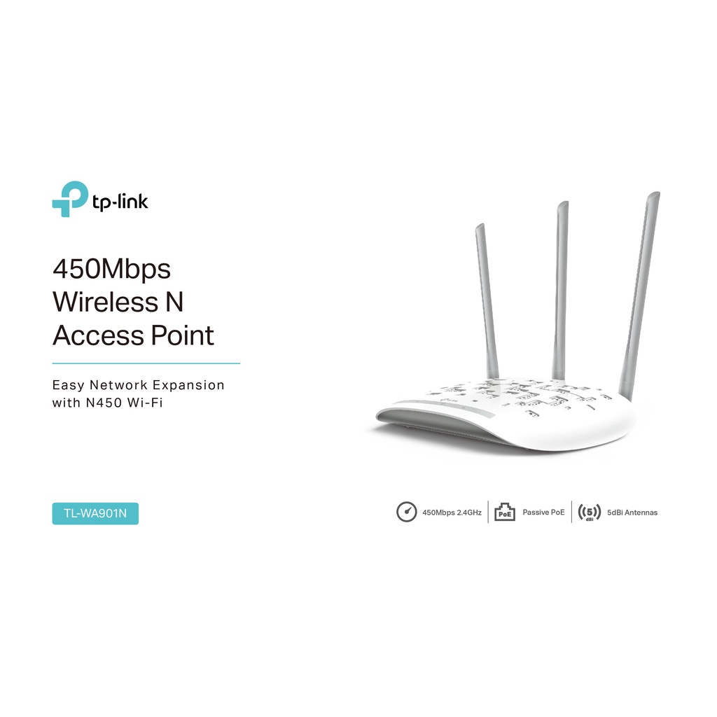 access-point-tp-link-tl-wa901n-wireless-n450-ของแท้รับประกันตลอดอายุการใช้งาน