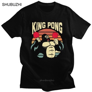 เสื้อยืดผ้าฝ้ายพิมพ์ลายขายดี เสื้อยืดแขนสั้น คอกลม ผ้าฝ้าย 100% พิมพ์ลาย King Pong เหมาะกับฤดูร้อน สําหรับผู้ชาย