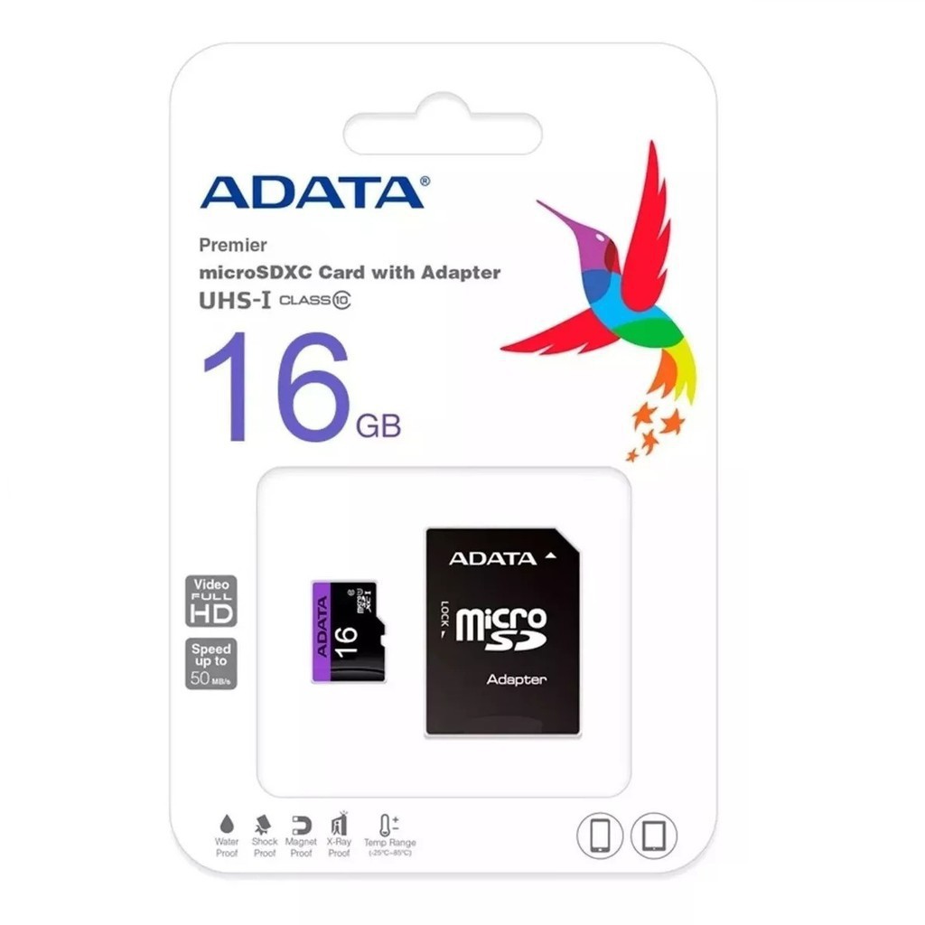 ภาพสินค้าADATA 16GB/32GB/64GB รุ่น Premier Micro SDHC Class 10 UHS-I Speed 80 MB/s With SD Adapter จากร้าน ezviz_official_shop บน Shopee ภาพที่ 2