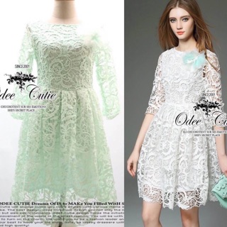 Luxurious lace dress (เขียวอ่อน)