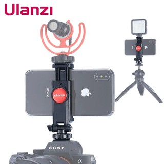 Ulanzi ST-06 คลิปยึดโทรศัพท์ สากล พร้อมเมาท์ขาตั้งกล้อง Vlog ฮอตชู สําหรับสมาร์ทโฟน ไมโครโฟน ไมค์ ไฟ LED