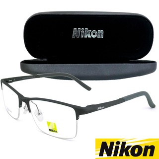 Nikon แว่นตา รุ่น CX-6327 C-2 สีเทา กรอบแว่นตา Eyeglass frame ( สำหรับตัดเลนส์ ) วัสดุ อลูมิเนียม Aluminium ขาสปริง