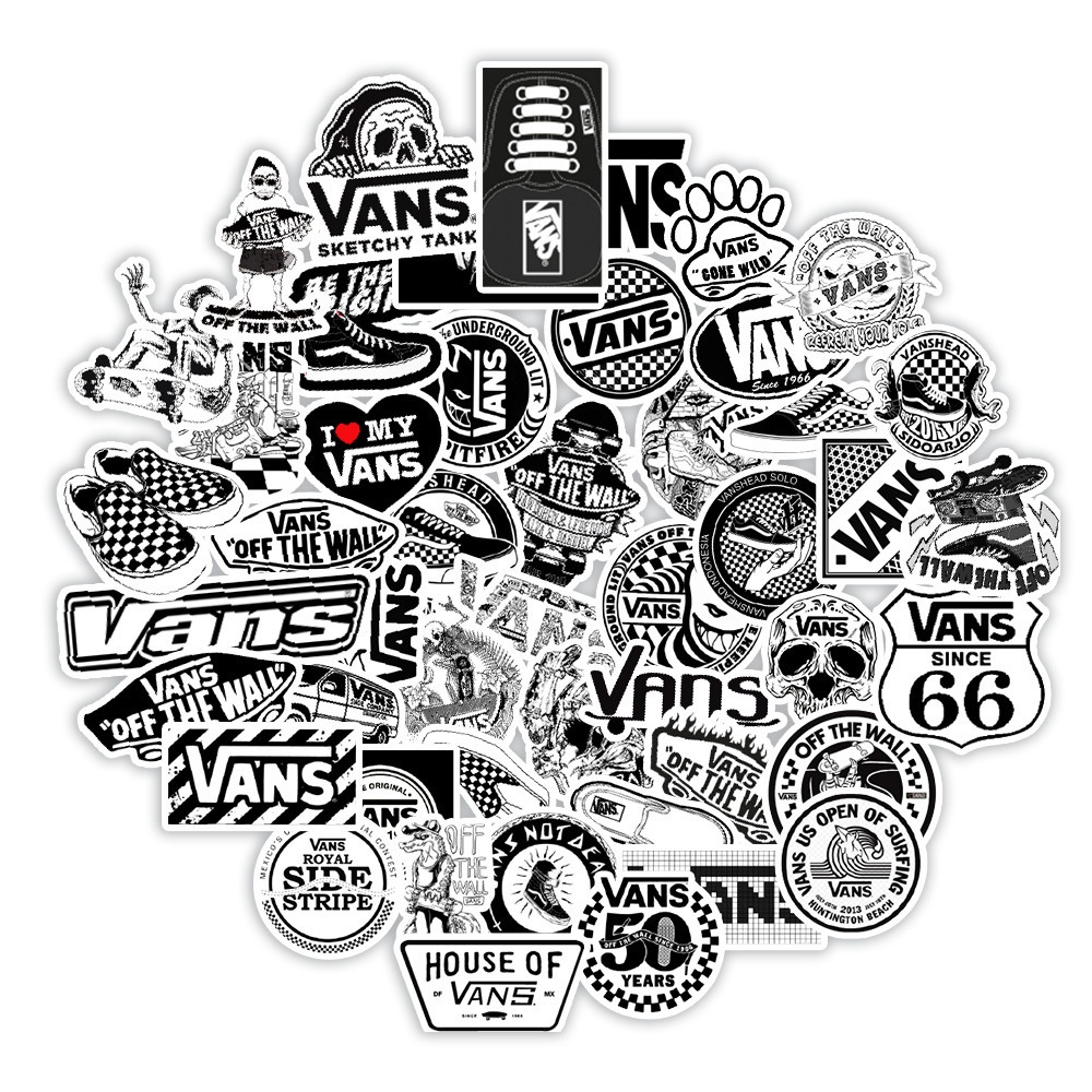 พร้อมส่งสติกเกอร์ไดคัท Sticker VANS Famous logo DIY กันน้ำ สติ๊กเกอร์ ...