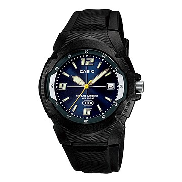 ภาพหน้าปกสินค้าCasio นาฬิกาข้อมือผู้ชาย สีดำ สายเรซิ่น รุ่น MW-600F,MW-600F-2A,MW-600F-2AVDF