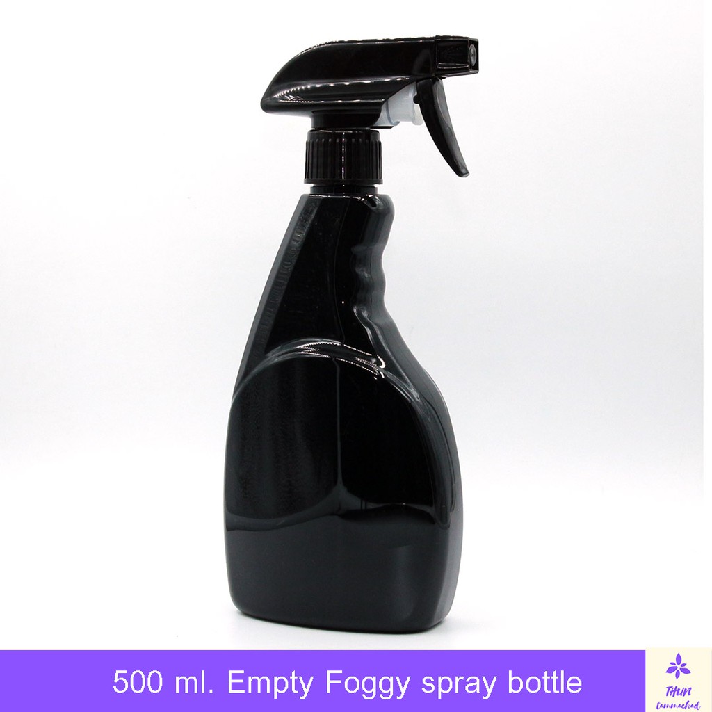1-ใบ-ขวดฟ๊อกกี้-ขวดฟอกกี้-500-ml-เพ็ท-pet-สีดำ-หัวฉีดสีดำ-foggy-spray-bottle-ใส่น้ำยาต่าง-ๆ-ได้