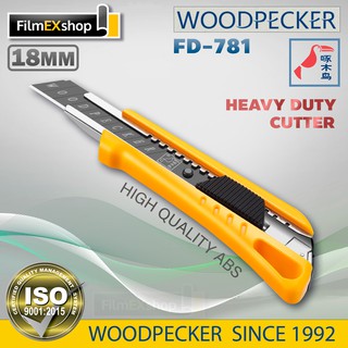 คัตเตอร์อเนกประสงค์ มีดคัตเตอร์ คัตเตอร์ 18mm WOODPECKER FD-781