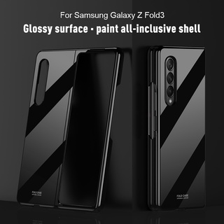 เคสโทรศัพท์มือถือแบบแข็ง บางมาก ผิวมันวาว กันกระแทก ลายเปียโน หรูหรา สําหรับ Samsung Galaxy Z Fold 3 5G