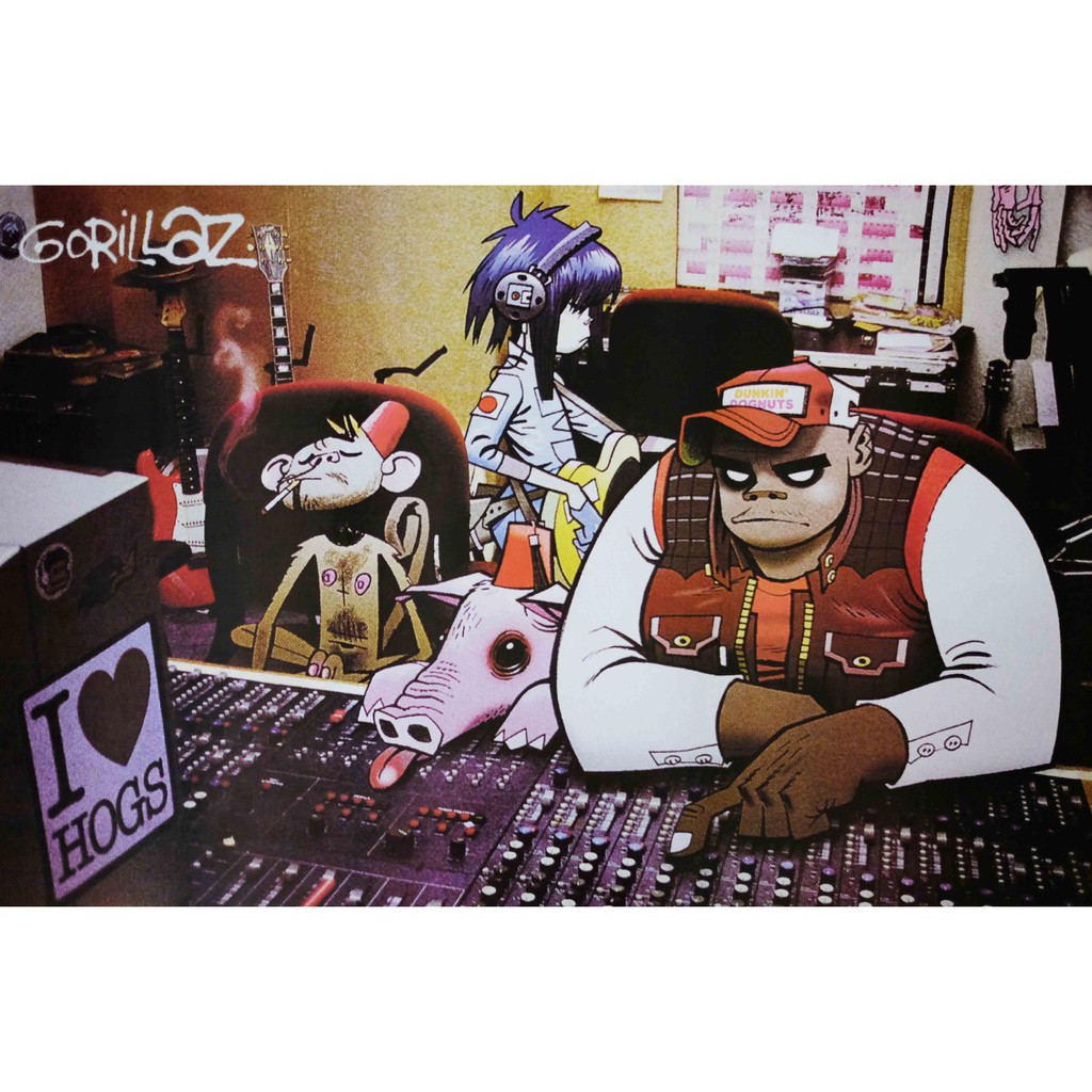 โปสเตอร์-วง-ดนตรี-gorillaz-กอริลลาซ-ภาพวงดนตรี-โปสเตอร์ติดผนัง-โปสเตอร์สวยๆ-poster