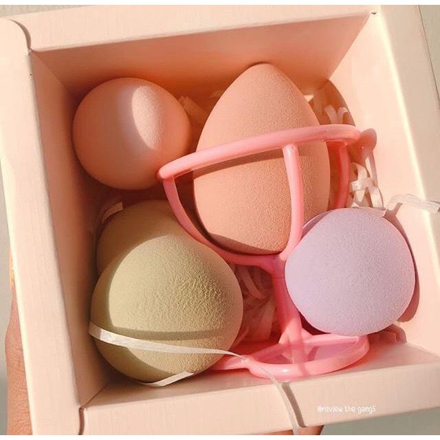 xixi-beauty-พัฟไข่-ฟองน้ำแต่งหน้า-ฟองน้ำไข่-4-ชิ้น-สุดน่ารัก-นิ่มและ-แน่น-มาก