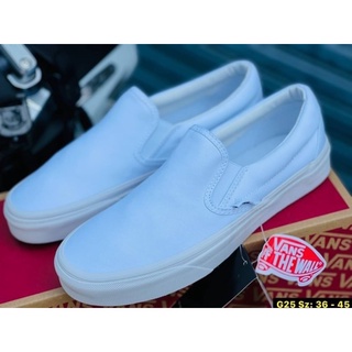 ภาพขนาดย่อของภาพหน้าปกสินค้าVans slip on(A+)ขาวล้วน พร้อมกล่อง ️sz. 36 - 45 จากร้าน marinok บน Shopee