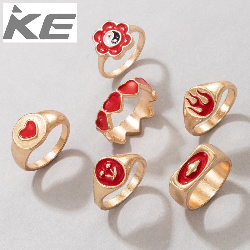 drip-ring-tai-chi-flower-love-flame-six-piece-ring-female-for-girls-for-women-low-price