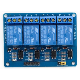 โมดูลรีเลย์ 24V 4CH  Module Relay 24V 4 Channel Active LOW มีวงจรป้องกันแบบ Isolation Optocoupler