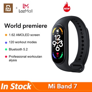 ภาพหน้าปกสินค้า[NEW 2023 พร้อมส่ง] Xiaomi Mi Band 7 GB SpO2 สมาร์ทวอทช์ Smart Watch band7 นาฬิกาอัจฉริยะ อ่านเวลาได้ตอนจอดับ จอแสดงผล AMOLED ที่เกี่ยวข้อง