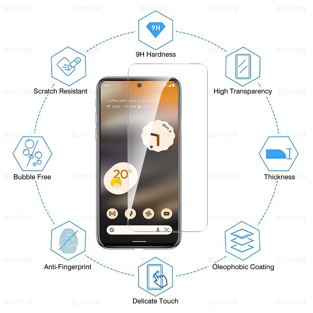ฟิล์มกระจกนิรภัยกันรอยหน้าจอ-hd-สําหรับ-google-pixel-6a-6-1-นิ้ว-5-ชิ้น-google-pixel-6-pixel6-a