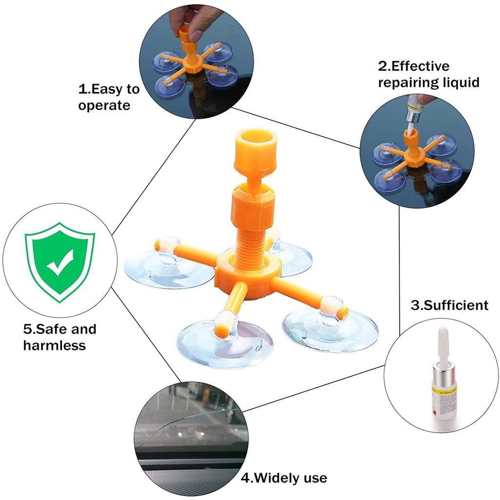 ชุดอุปกรณ์ซ่อมกระจกรถยนต์-กาวซ่อมกระจกรถ-กระจกแตก-กระจกร้าว-ด้วยตัวเอง-ใช้สำหรับซ่อมแซมกระจกรถยนต์ที่เป็นรอยเสียหาย