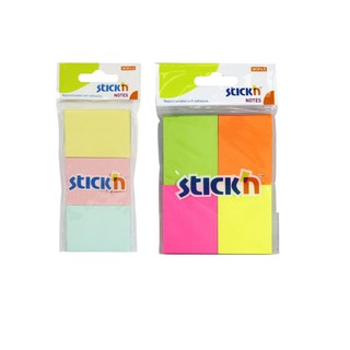 STICKN กระดาษโน้ตกาวในตัว ขนาด 1.5×2 นิ้ว คละสี