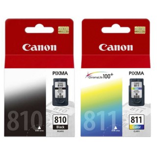 สินค้า หมึกของแท้ ประกันศูนย์ Canon 810 / 811 Black/Color 100%