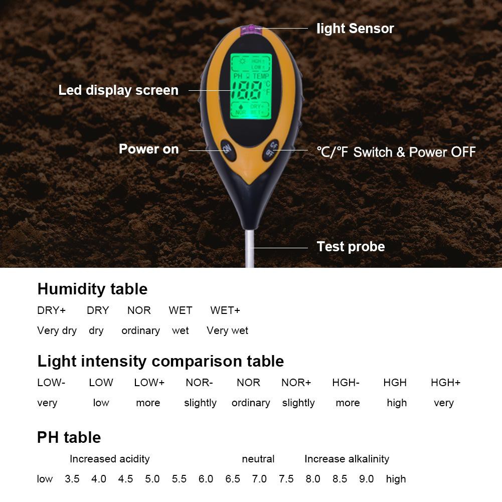 เครื่องวัด-digital-4-in-1-ในดิน-ph-ความชื้น-อุณหภูมิ-แสง