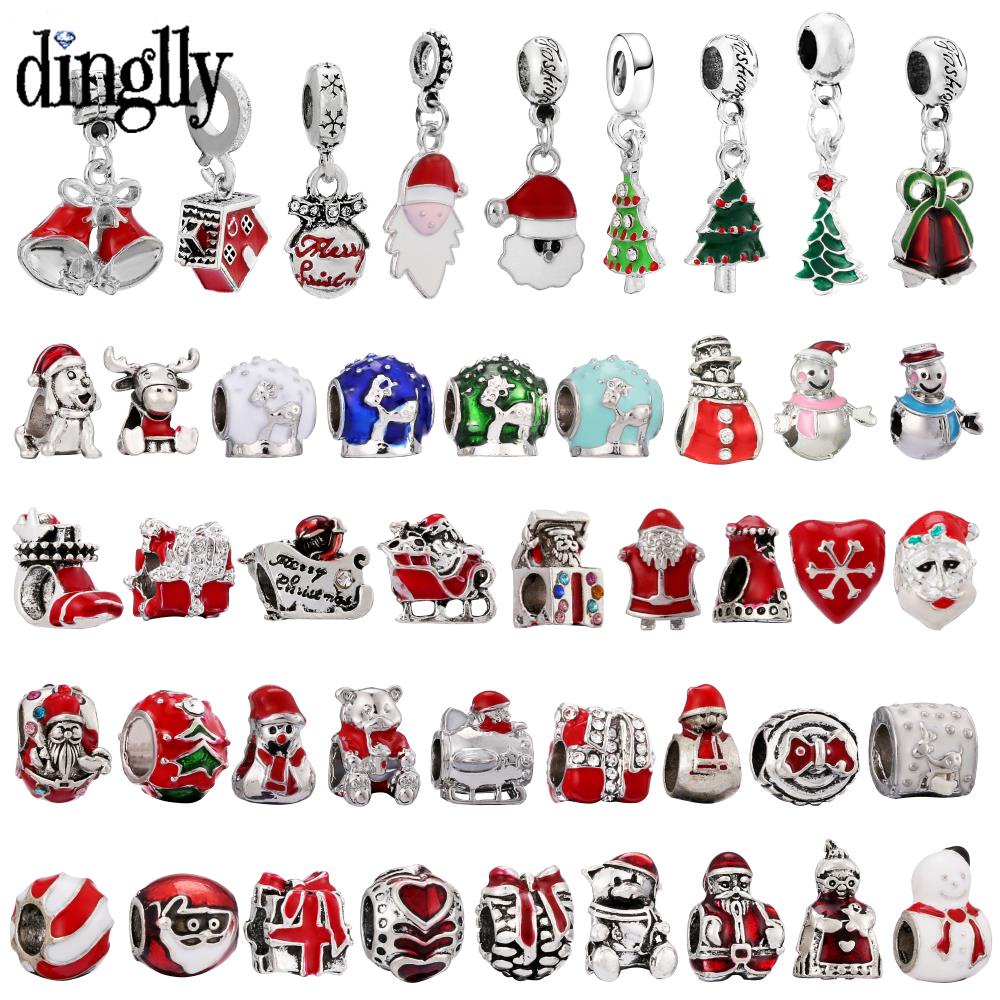 dinglly-สีแดง-ซานตาคลอส-ลูกปัด-ของขวัญ-ถุงกวางเรนเดียร์-ต้นคริสต์มาส-ลูกปัด-diy-คริสต์มาส-เสน่ห์-สร้อยข้อมือ-เครื่องประดับ-ทําเครื่องประดับ