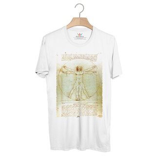 BP836 เสื้อยืด Leonardo da Vinci : The Vitruvian Man