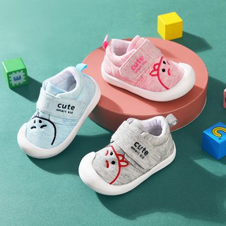 ร้องเท้าเด็กทารกลายการ์ตูน 0-2ปี รองเท้าเด็กหัดเดินกันลื่นระบายอากาศรองเท้าผ้าใบ
