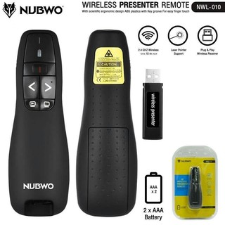 ภาพหน้าปกสินค้าNubwo NWL-010 Wireless Presenter Remote พรีเซนเทชั่น รีโมท 2.4Ghz 15M Laser Poiter ที่เกี่ยวข้อง