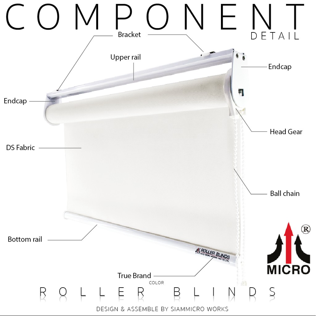 rvdn005-ม่านม้วน-ผ้าซันสกรีน-sunscreen-สีขาว-คาราเมล-กันแสงแดด-95-roller-blinds