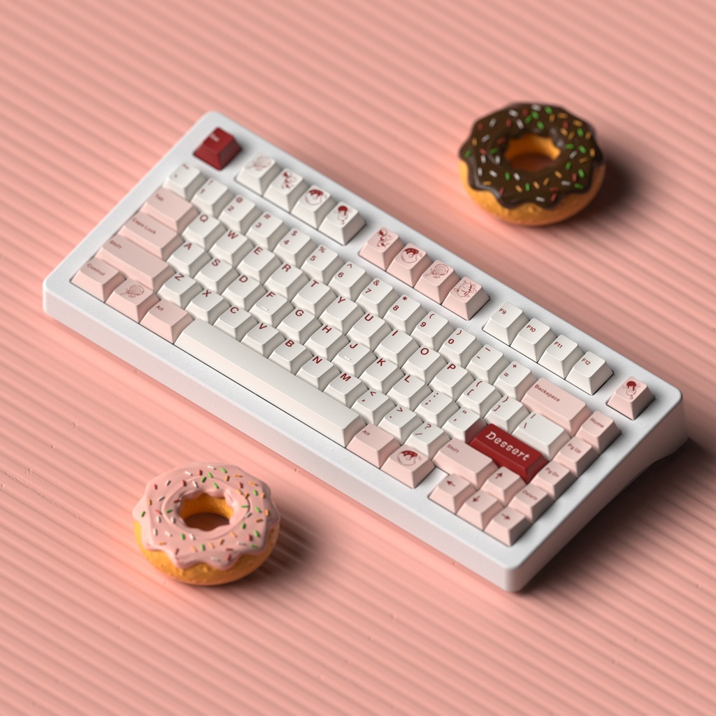 【JKDK】Dessert keycaps cherry profile Dye-sublimation customized 68 84 ...