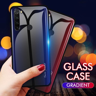 เคส Redmi 9 9A⭐ริ้ว เปลือกกระจกนิรภัย⭐8 8A 7 7A K40 K40Pro PocoF3 PhoneCase PhoneCover Xiaomi⭐Stripe Tempered Glass Case⭐ขอบ TPU