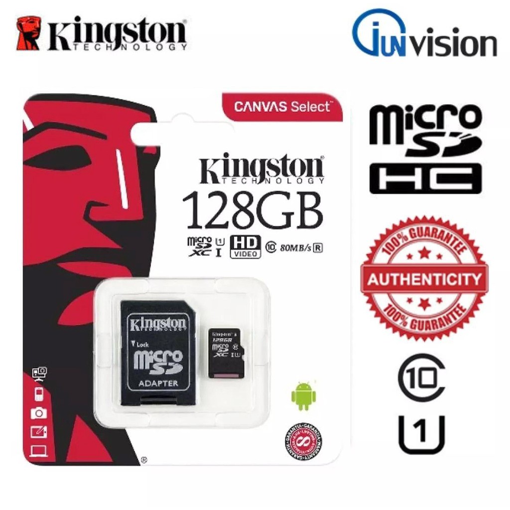 ภาพหน้าปกสินค้าKingston SD TFMemory card 128GB 90MB/s SDHC BEVO PLUS 32GB/64GB/128GB Class10แถม Adapterของแท้(ประกันศูนย์ 5 ปี) จากร้าน junanvision บน Shopee