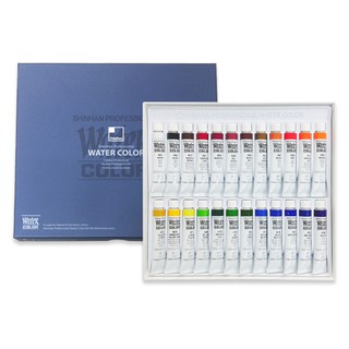 สีน้ำ ShinHan professional watercolor 24 สี หลอดละ 7.5 ml จากเกาหลี ชินฮัน