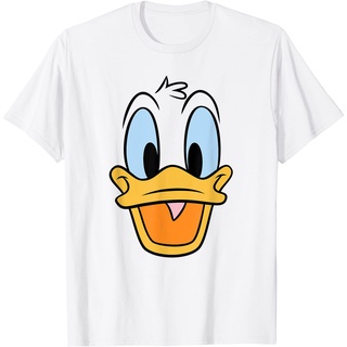 เสื้อยืดโอเวอร์ไซส์เสื้อยืด พิมพ์ลาย Disney Donald Duck Big Face สําหรับผู้ใหญ่S-3XL