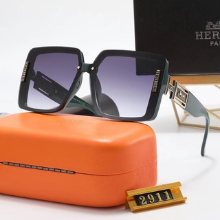 HERMES แว่นตากันแดด ทรงสี่เหลี่ยม หรูหรา แฟชั่นเรโทร สําหรับผู้ชาย และผู้หญิง UV400 2022